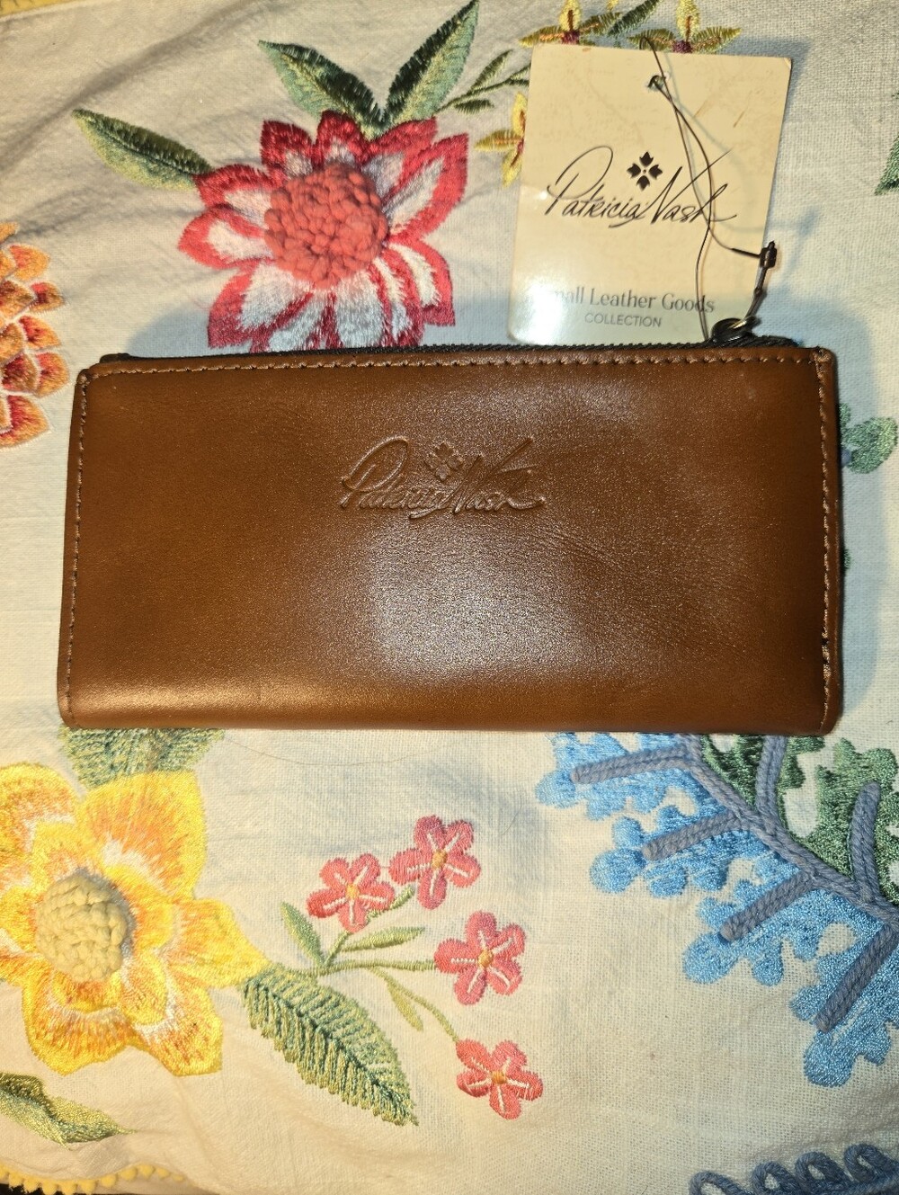 Patricia Nash Heritage Nazari Tan Leather wallet *nwt